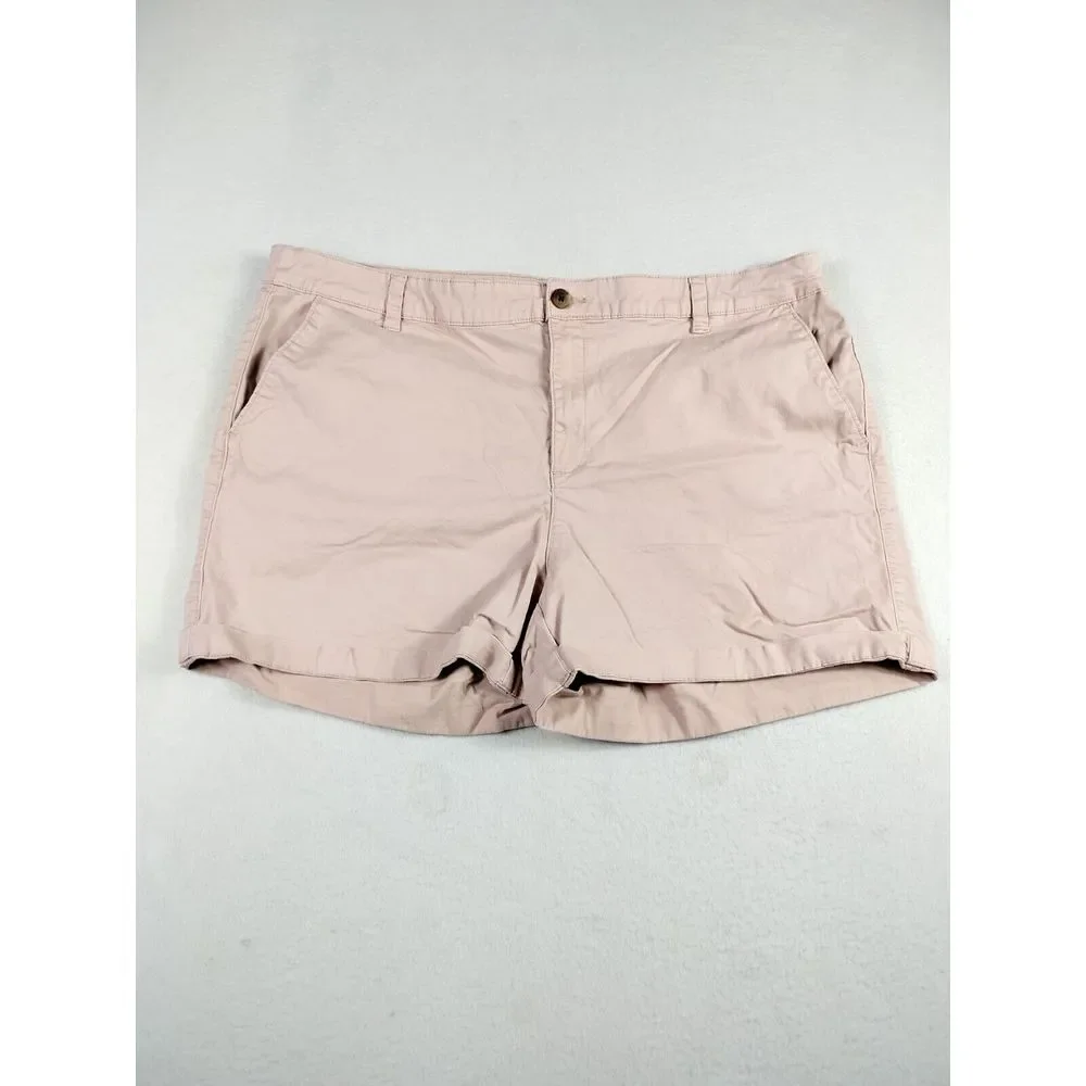 A New Day Shorts Women's 18 Pink Stretch Elastizado Classiccore Normcore‎ Casual
